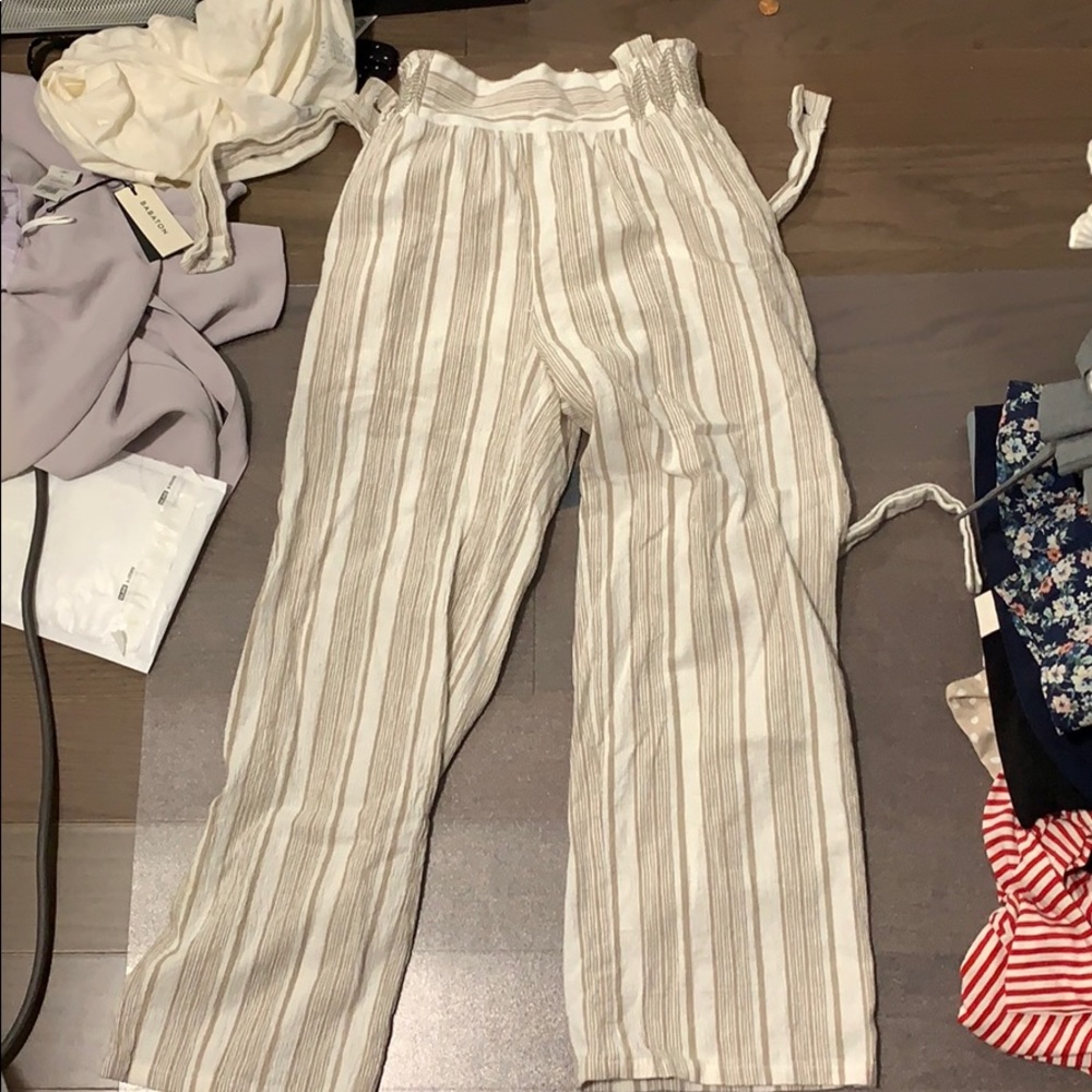 Alexia Stam striped pants